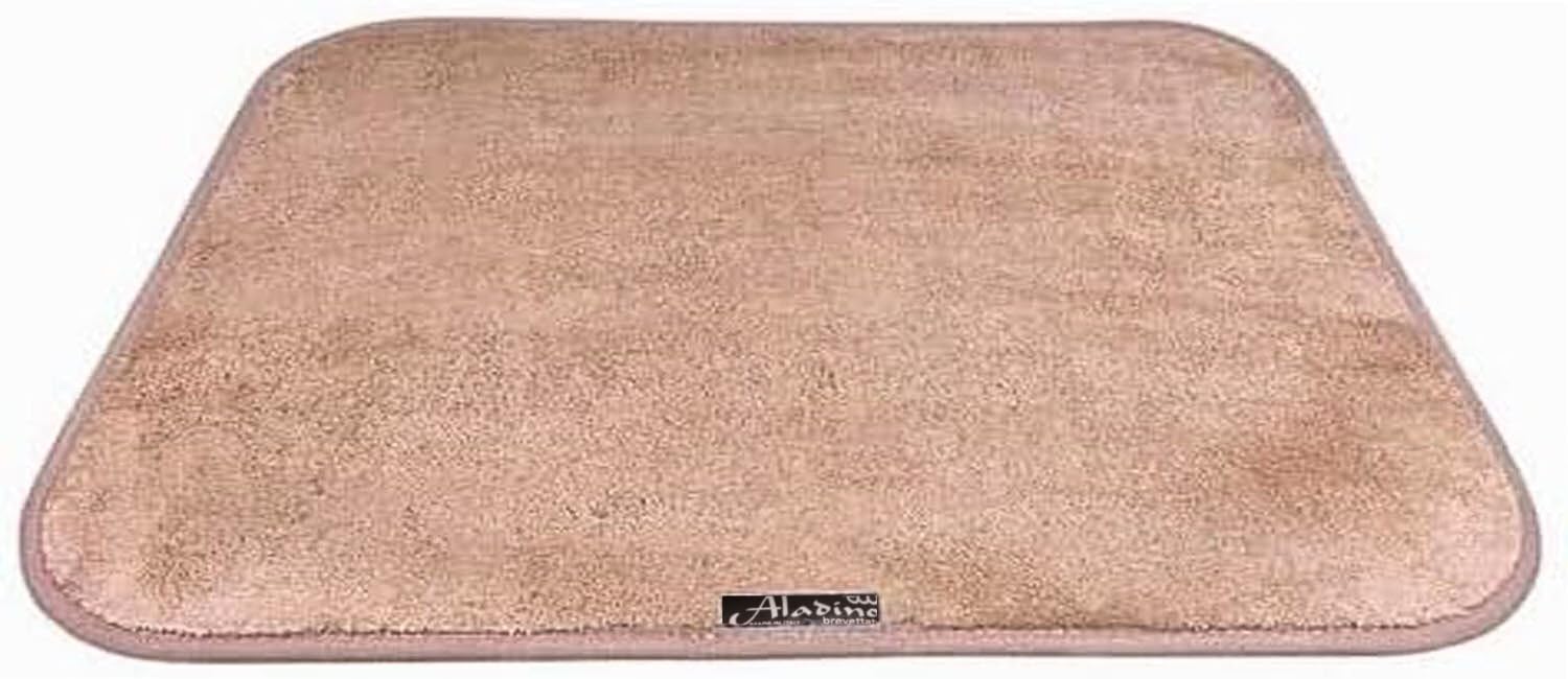 Aladino il tappeto Magico Indoor/Outdoor Door Mat for Bath, Home & Kitchen – Non Slip & Machine Washable, Ultra Absorbent Made in Italy, 65x100cm, Beige