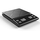 KitchenTour Coffee Scale with Timer - Digital Multifunction Weighing Scale with 3kg/0.1g High Precision - Pour Over Drip - Es