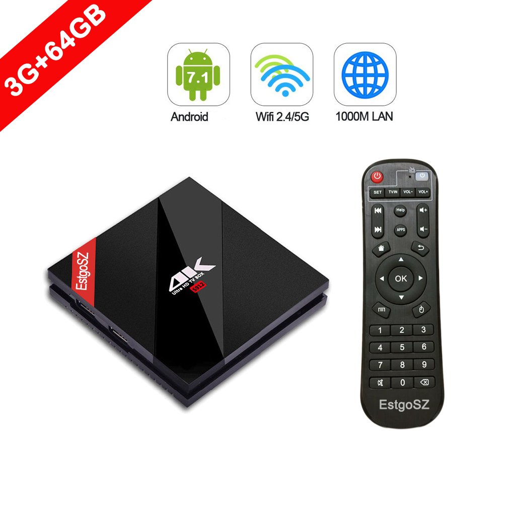 EstgoSZ Smart TV Box GB  GB Android  OS Amlogic S