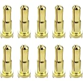 10pcs 4mm to 5mm Low-Profile Bullet Connectors Adapter Plugs Reducers for RC Car ESC Battery (4mm to 5mm)