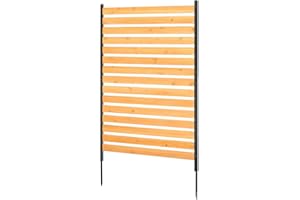 VEVOR Wood Privacy Fence, 39" W x 61" L, 1-Panel Air Conditioner Fence Screen, Pool Equipment Enclosure with Metal Stakes, Ea