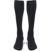 Scottish Highland Kilt Hose for Men, Ribbed Socks for USA Shoe Sizes, Wool Blend