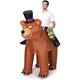 VioraWhite Adult Inflatable Costume Ride on Halloween Blow up Costume for Men Women Thanksgiving Christmas Carnival Cosplay