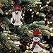 WEWILL 6 Pack Plush Hanging Christmas Tree Ornament Sets Santa and Snowman, 5.5inch