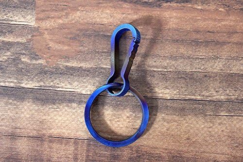 TIKING Titanium TC4 Ti Snaplock Quickdraw Buckle Carabiner Clip Outdoor Tool Quick Release Keychain