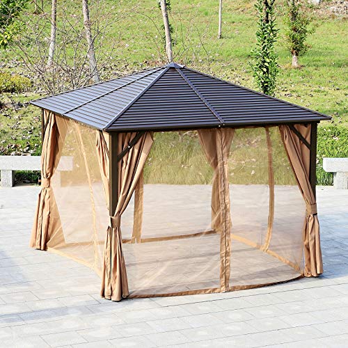 GXK Gartenzelt Pavillon Partyzelt Faltzelt wasserdicht mit 4 doppelten Seitenwänden – Bild 7