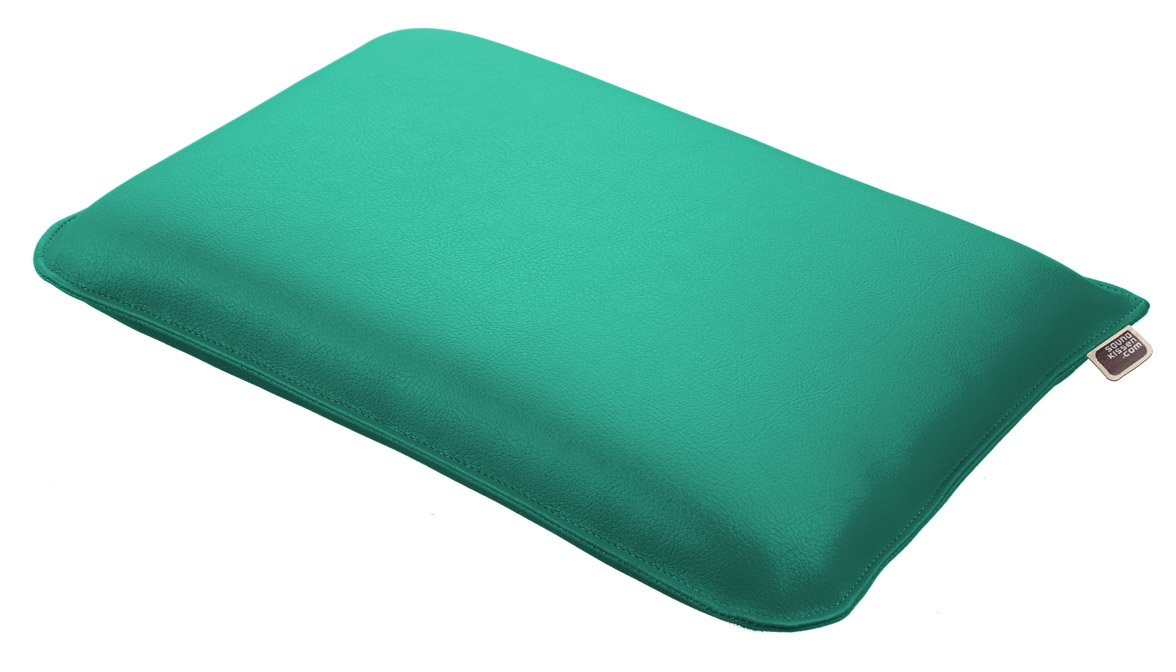 Premium sauna cushion made of high-quality artificial leather, handmade in Germany, best hygiene properties, turquoise.