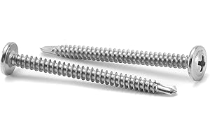 #8 x 2-1/2" Sheet Metal Screws 250PCS 410 Stainless Steel Truss Head Fast Self Tapping Screws by SG TZH