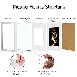 HEART ART 10x10 White Picture Frames set of