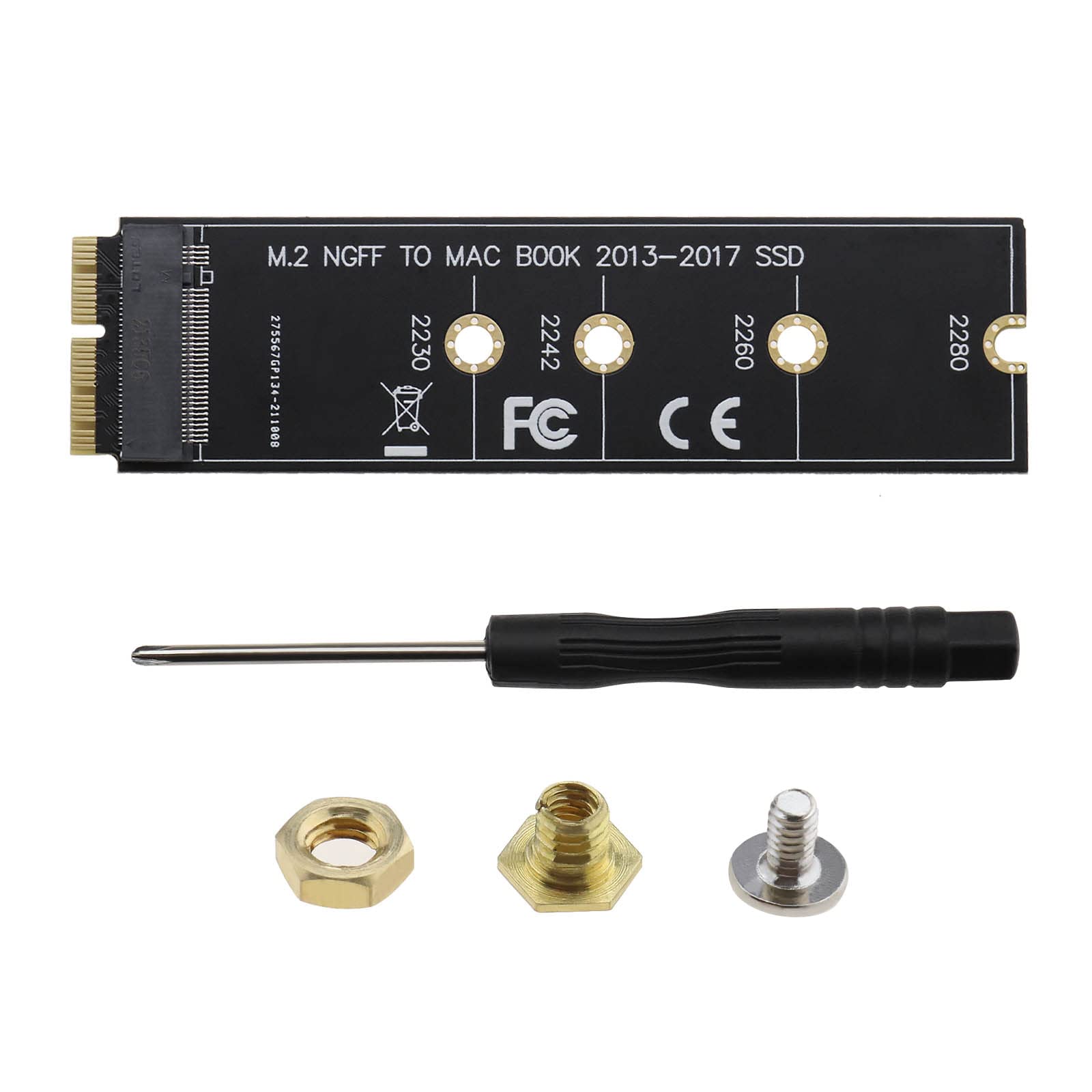 VGOL M.2 NVME SSD Convert Adapter SSD to NVME Converter Hard Disk Adaptor Card Compatible with MacBook Air Pro Retina 2013-2017 NVME SSD Upgrade Kit for A1465 A1466 A1398