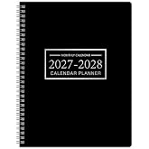 2027-2028 Monthly Planner, 24-Month Calendar, 8.6" x 11" Academic Planner | January 2027 to December 2028, Spacious Monthly Blocks, Hard PVC Cover, Spiral Bound, No-Bleed Paper, Goals and Reminders