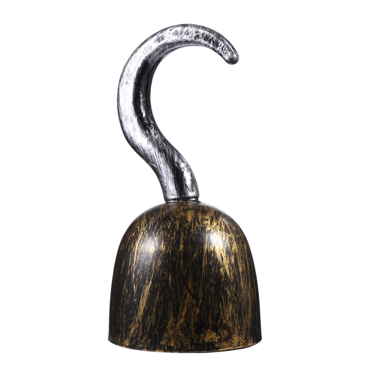 TOYANDONA 3pcs Pirate Hooks Captain Hook Hand Plastic Hook Pirate Costume Accessory for Halloween Party Cosplay Supplies(Bronze)