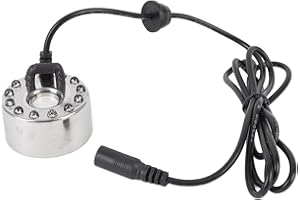 SALALIS Mist Maker Fogger Color Changing Humidifier for Water Fountain Pond Rockery Birdbath Zinc Alloy 1 for Garden Decor (U