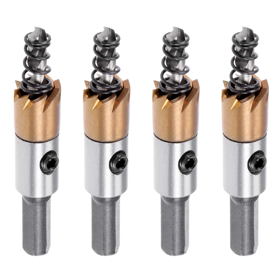 sourcingmap 4 Pcs 13mm HSS Drill Bit Hole Saw Stainless High Speed Steel Metal Alloy