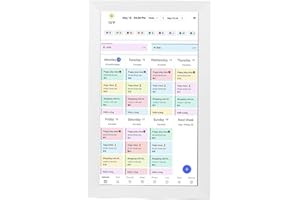 ASHATA Digital Calendar, 15.6 Inch Wall Planner Electronic Calendar & Chore Chart, Smart Touchscreen Interactive Display, for