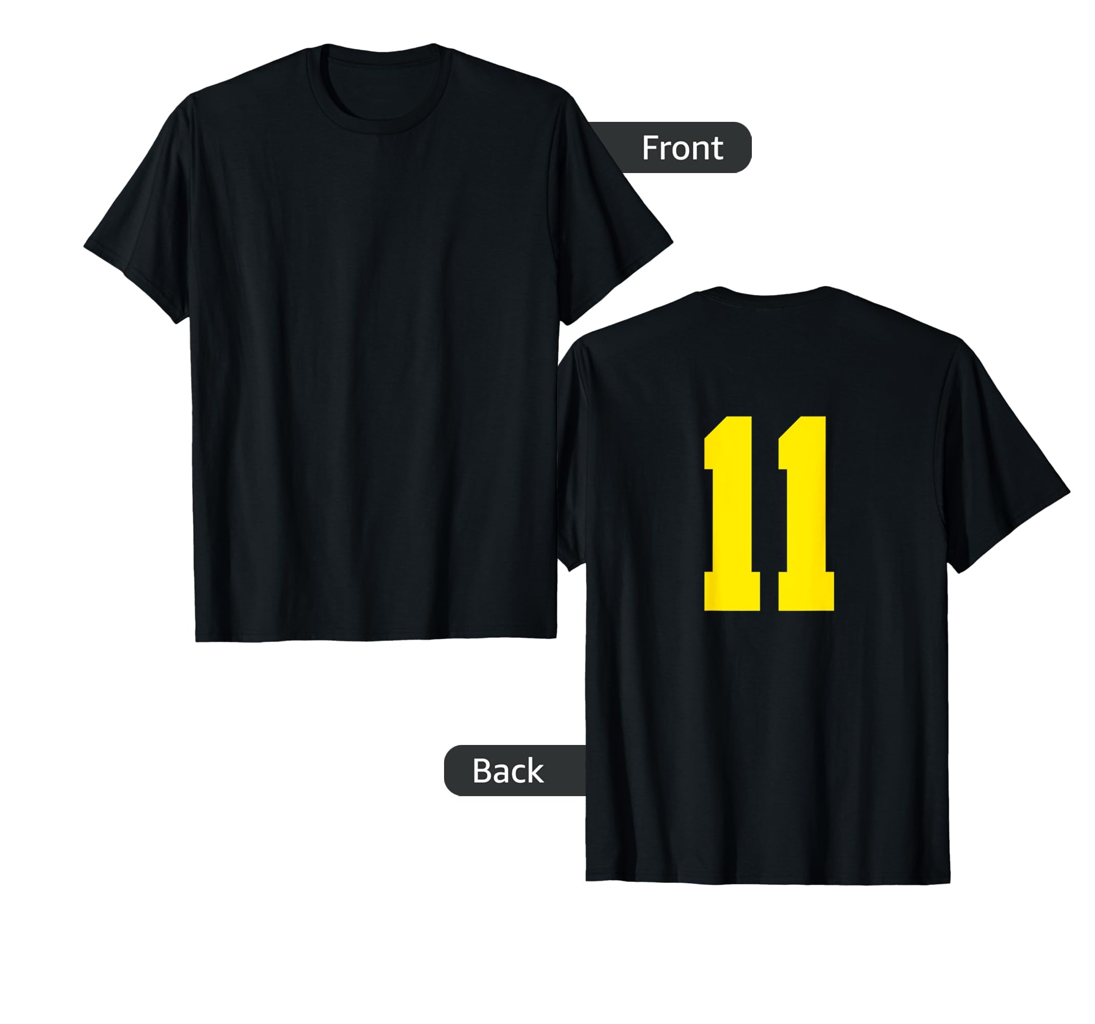 Photo 1 of *Size medium*red shirt* Yellow Number 11 ( on Back) Sports Team Jersey Number T-Shirt