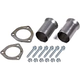 Hedman Hedder Collector Reducer, 2.5 in Inlet to 2.5 in Outlet, 3-Bolt Ball and Socket Flange, Steel, Natural, Pair
