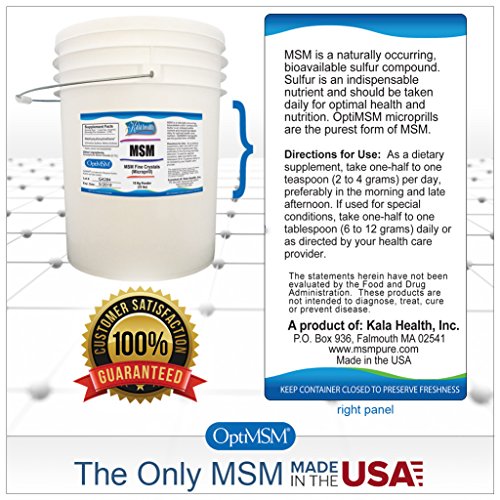 [Amazon] MSM Pure Powder (OptiMSM) Fast Dissolving Fine Crystals (15 Kg Container) This FAST