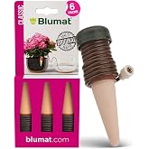 Blumat Classic Plant Watering Stakes, 6 Pack, Without Adapter | Indoor plant watering while away, helps prevent overwatering and underwatering