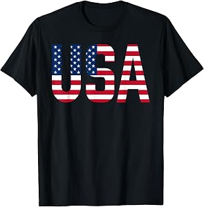 USA American Flag Patriotic 4th of July T-Shirt