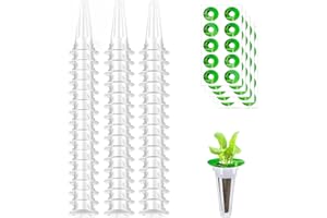 Denideliwu 100 Pcs Hydroponic Baskets Kit, 50 Pcs Hydroponic Grow Baskets and 50 Pcs Seed Pot Label for Grow Basket, Compatib