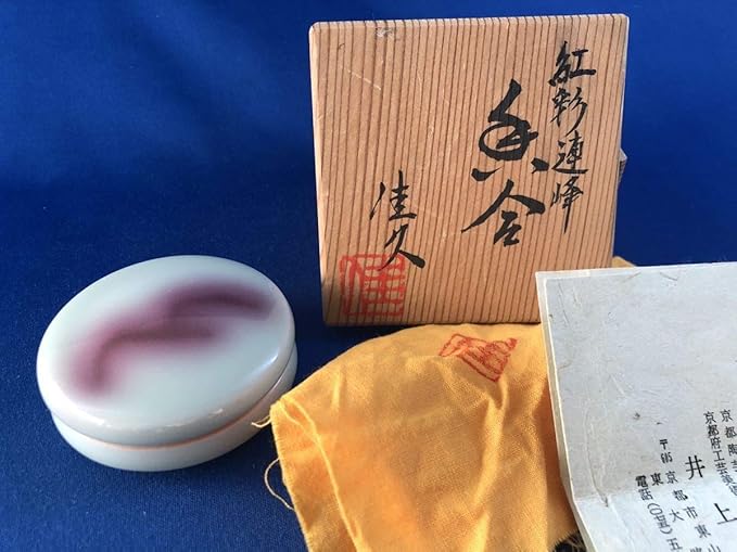 Amazon 茶道具京焼 清水焼 井上佳久造 紅彩連峰 香合 師 清水六兵衛共箱 古商品 アニメ 萌えグッズ 通販