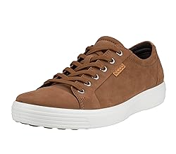 ECCO Men's Soft 7 Sneaker, Camel Nubuck/Lion, 12-12.5