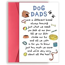 Amazon.com: YiKaLus Cute Fathers Day Card from Dog, Happy Dog Dad ...