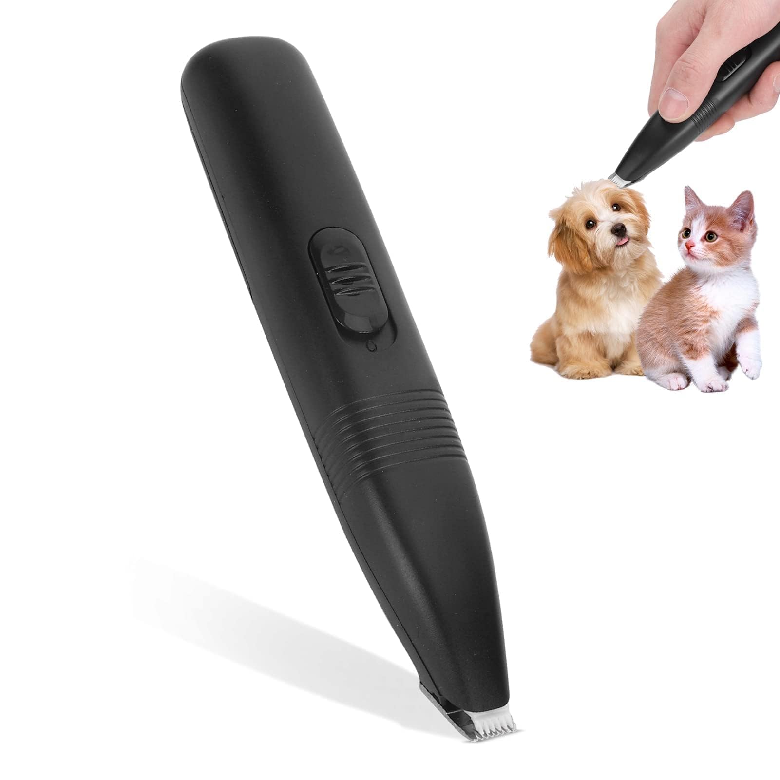 15 x 2.7cm/5.9 x 1.1in Dog Paw Trimmer, One‑key Switch Low Noise Electric Dog Clippers, Cat Puppy Pet Hair Clippers Cordless Electric Shaver Clippers for Paws, Ears, Face, Eyes, Rump