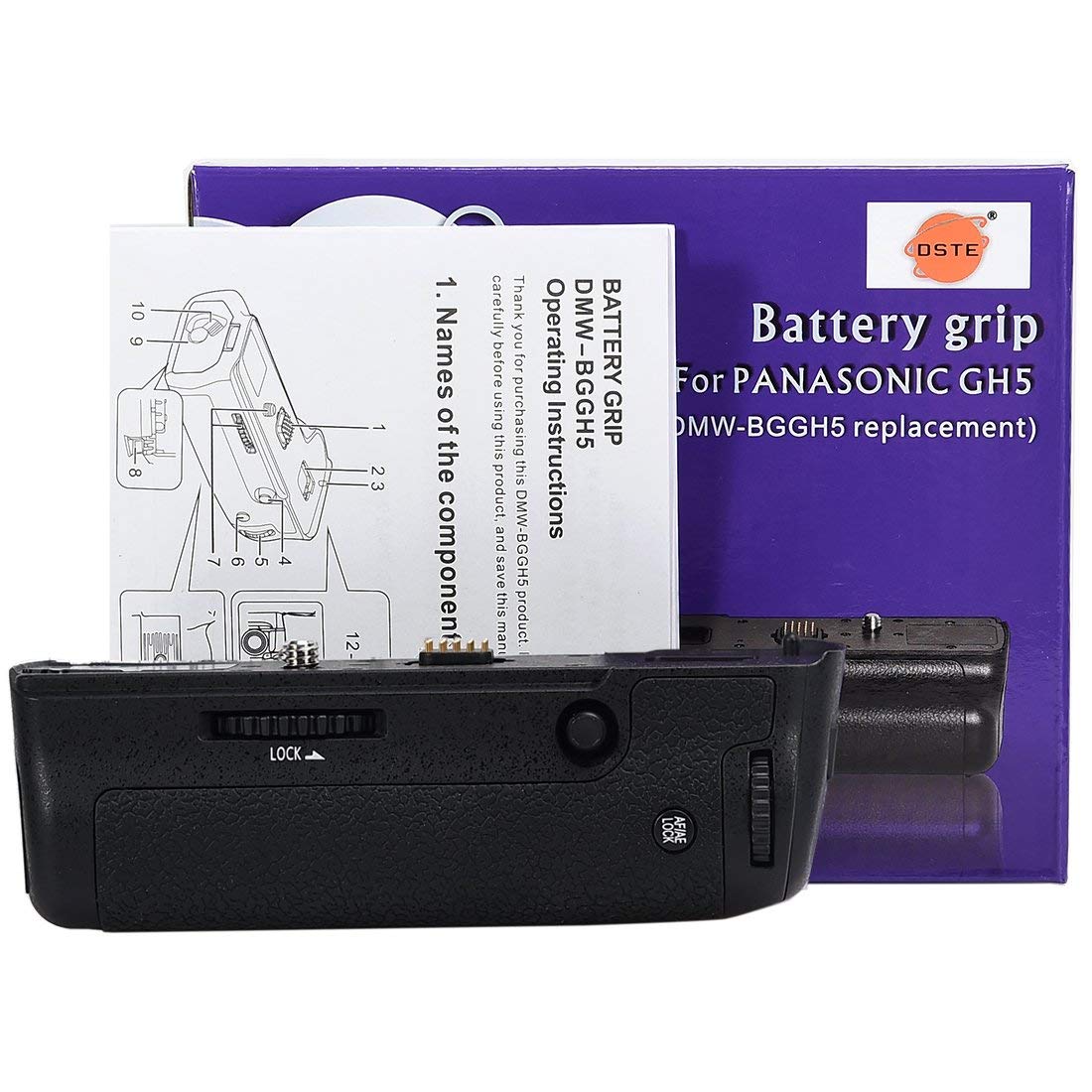 DSTE DMW-BGGH5 DMW-BGGH5GK Vertical Battery Grip for Panasonic Lumix DMC-GH5 GH5