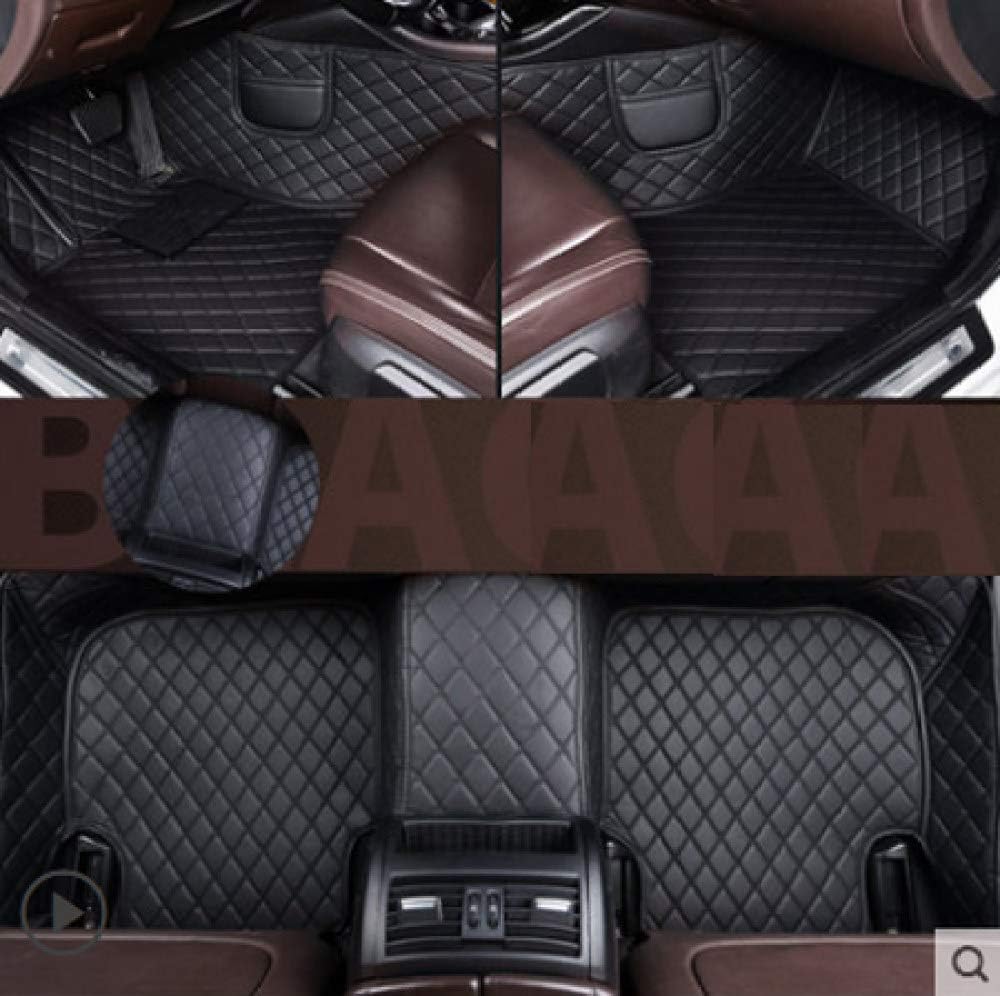 LKJHO Car mat for leather car floor mats for Suzuki Grand Vitara 2007 2008-2016 2017 2018 Custom foot Pads automobile carpet car covers,All Black