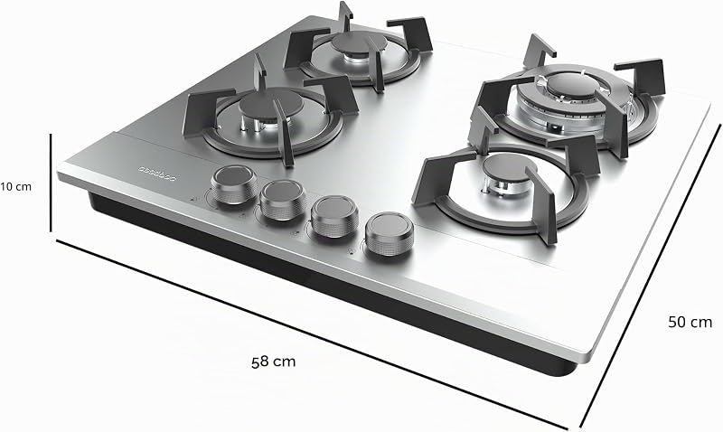 Piano Cottura a Gas 4 Fuochi Bolero Squad GN 4200S Inox.