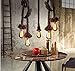 CTKcom 1 Head 1 Meter Vintage Hemp Rope Pendant Light Fixture E26/E27 Base, Vintage Ceiling Light Lamp,Retro Style for Dining Hall Restaurant Bar Lighting,110~130V, (bulb not included)