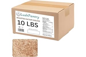 Lushpantry Kataifi Dough, Dried and Chopped for Dubai Chocolate, Kunafa & Baklava, Kataifi Shredded Fillo Dough (10 lbs, Roasted Kataifi)