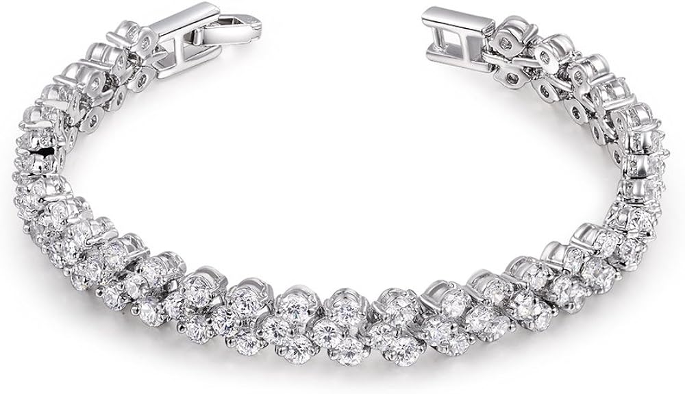Gioiello Donna Argento E Cubic Zirconia Bracciale Donna In Argento Sterling 925 Con Charm Cristallo Amore Legato - Gioiello Regalo Elegante, Nuovo Con Etichette Bracciale Argento 925 Con Cristallo - Foto 8