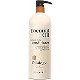 Oliology Nutrient Rich Coconut Oil Conditioner - Restores Vibrancy & Softens Hair | Repairs Damaged Dry Weak Hair | Intensely Hydrates | Botanically Infused | Paraben Free (32 fl oz)