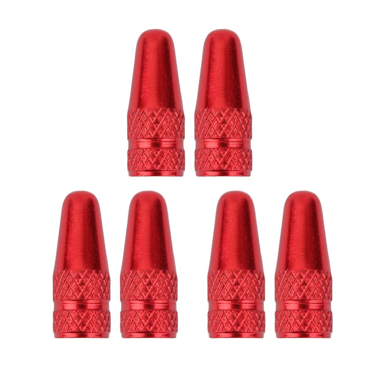 TOMALL Valve Caps for Bike French Wheel Dust Covers Red(Pack of 6)