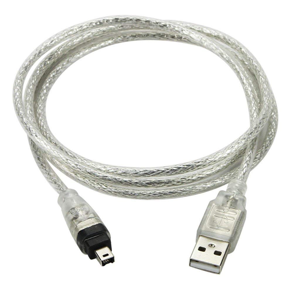 Photo 1 of cablecc USB Male to Firewire IEEE 1394 4 Pin Male iLink Adapter Cord Cable for Sony DCR-TRV75E DV