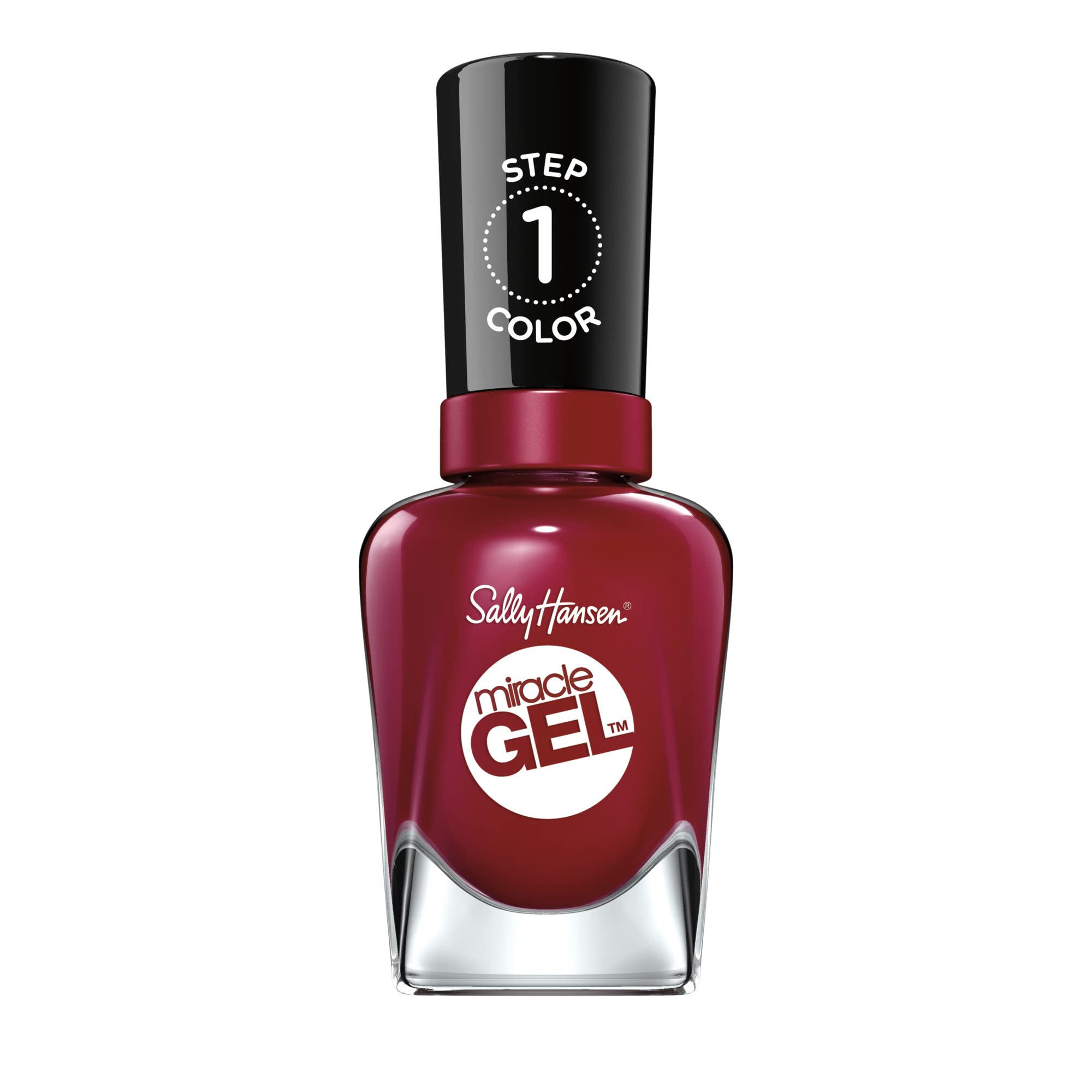 Sally Hansen Miracle Gel, Dig Fig, Gel-Like Nail Polish, NO UV Light Required, Chip-Resistant, Long Lasting - Up to 8 days, Easy to Use, Salon Quality Results, Vegan Formula, 14.7ml