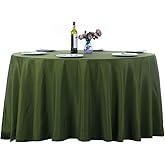 Ascoza 2pack 120 Inch Willow Round Tablecloth in Washable Polyester Fabric for Wedding/Banquet/Restaurant/Parties