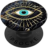 Yellow Evil Eye Black PopSockets Adhesive PopGrip