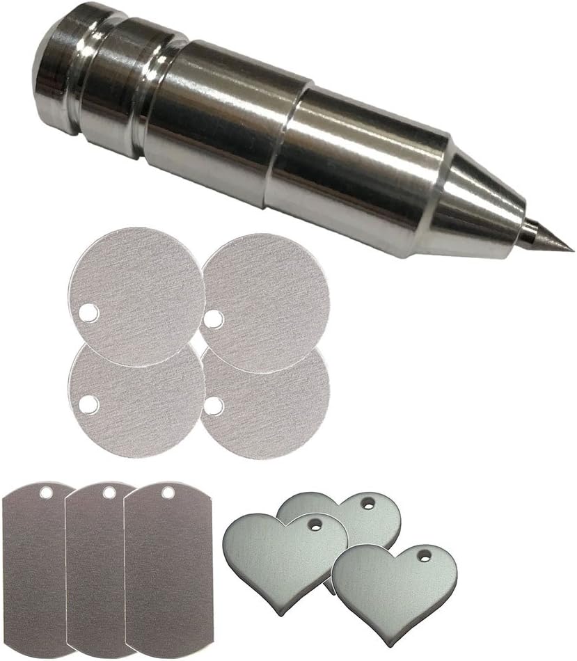 Chomas Creations Explore Precision Tip Tool and Metal Stamping Blanks: Round, Dog Tag and Heart