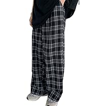 『Copping Zone』Retro Plaid Loose Wide-Leg Pants Retro Plaid Loose Wide-Leg Pants – Copping Zone
