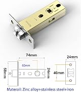 Qrity 60mm Tubular Mortice Latch Sprung Lock for Internal Doors Zinc Alloy view 2