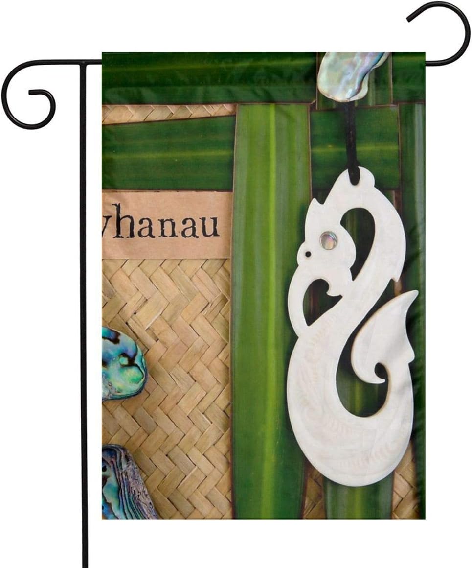 Qayou Nz Maori - Whanau - Family Theme Butterfly Welcome Garden Flag Garden Yard Flower Decorations One-Sided Printing Garden Flags 12 X 18 Inch