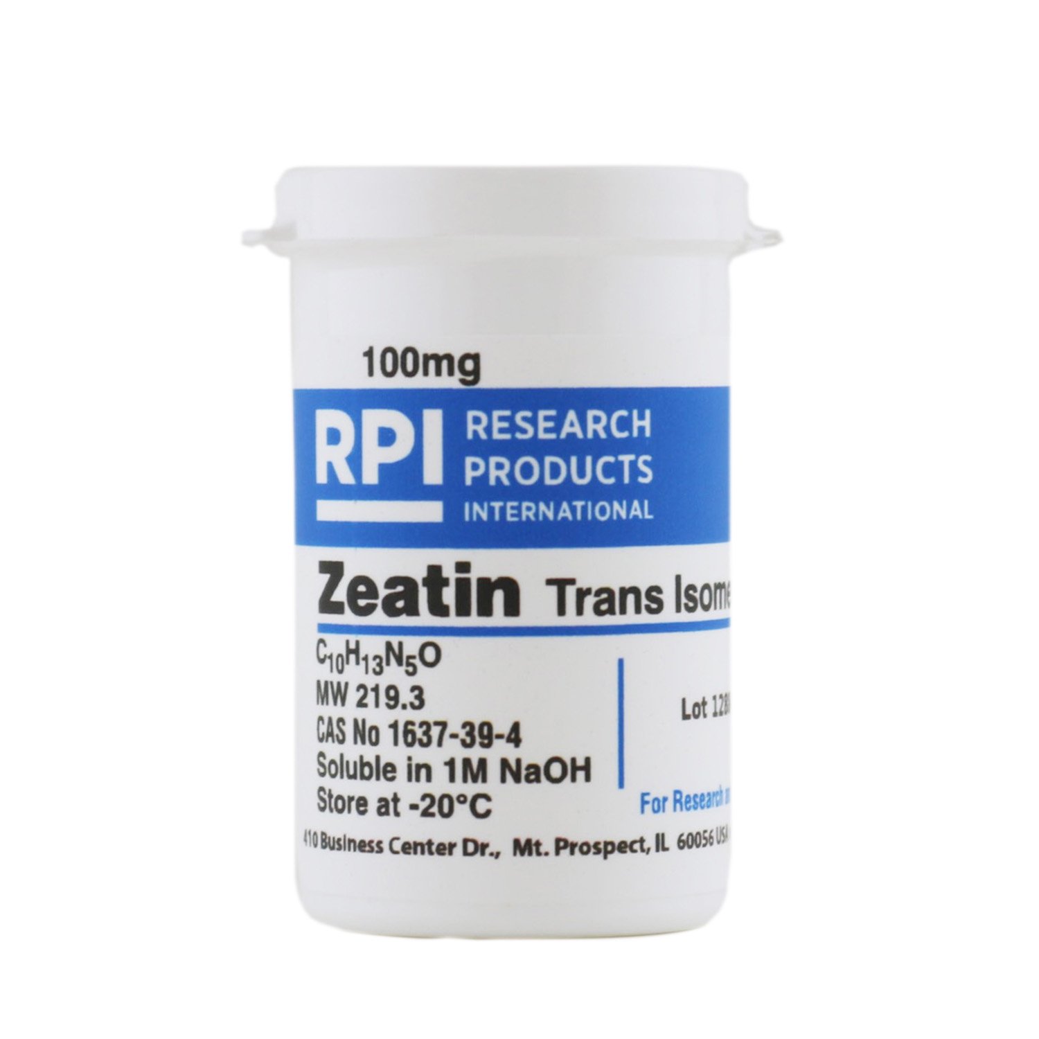 Zeatin, Trans Isomer [6-(4-Hydroxy-3-methylbut-2-enylamino) purine)], 100 Milligrams