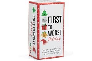 FIRST TO WORST Holiday Edition Party Game - A Festive Card Game About How Your Friends & Family Rank Things - Perfect for White Elephant Gifts, Stocking Stuffers and Board Games with Friends