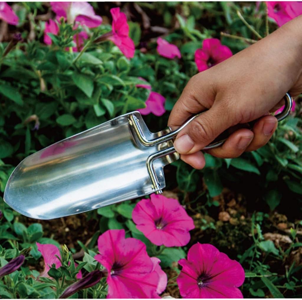 Ymeibe 2pcs Lightweight Mini Stainless Steel Foldable Garden Garden Trowel Portable Shovel for Gardening, Camping, Hiking, Backpacking Multipurpose : Garden & Outdoor