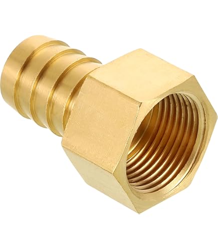 1/4" MPT Male To 1/4" Hose Barb Fitting - Hex Plated Steel, Straight, For Air/Water/Low-Pressure Lines