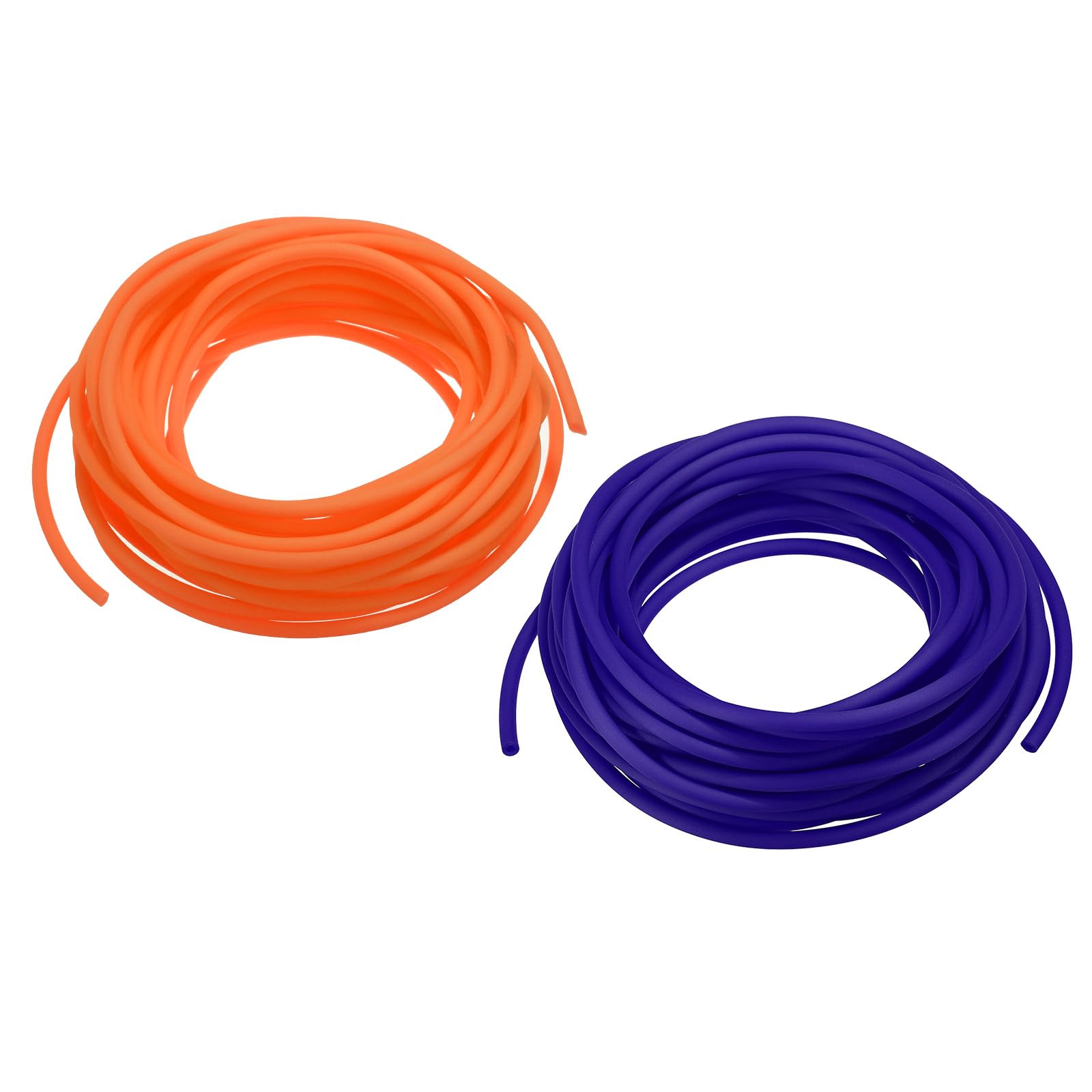 PATIKIL Rubber Cord Tube, 16ft Silicone Hollow Tubing 1/8" OD 1/16" ID for DIY Craft Beading Necklaces Bracelet, Orange/Dark Blue
